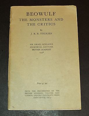 TCG - BEOWULF THE MONSTERS & CRITICS 1960 J.R.R TOLKIEN GOLLANCZ ...