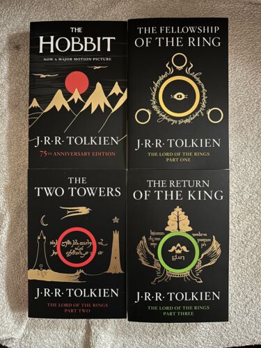 TCG - JRR Tolkien - The Hobbit & Lord Of The Rings Black Paperback Set ...