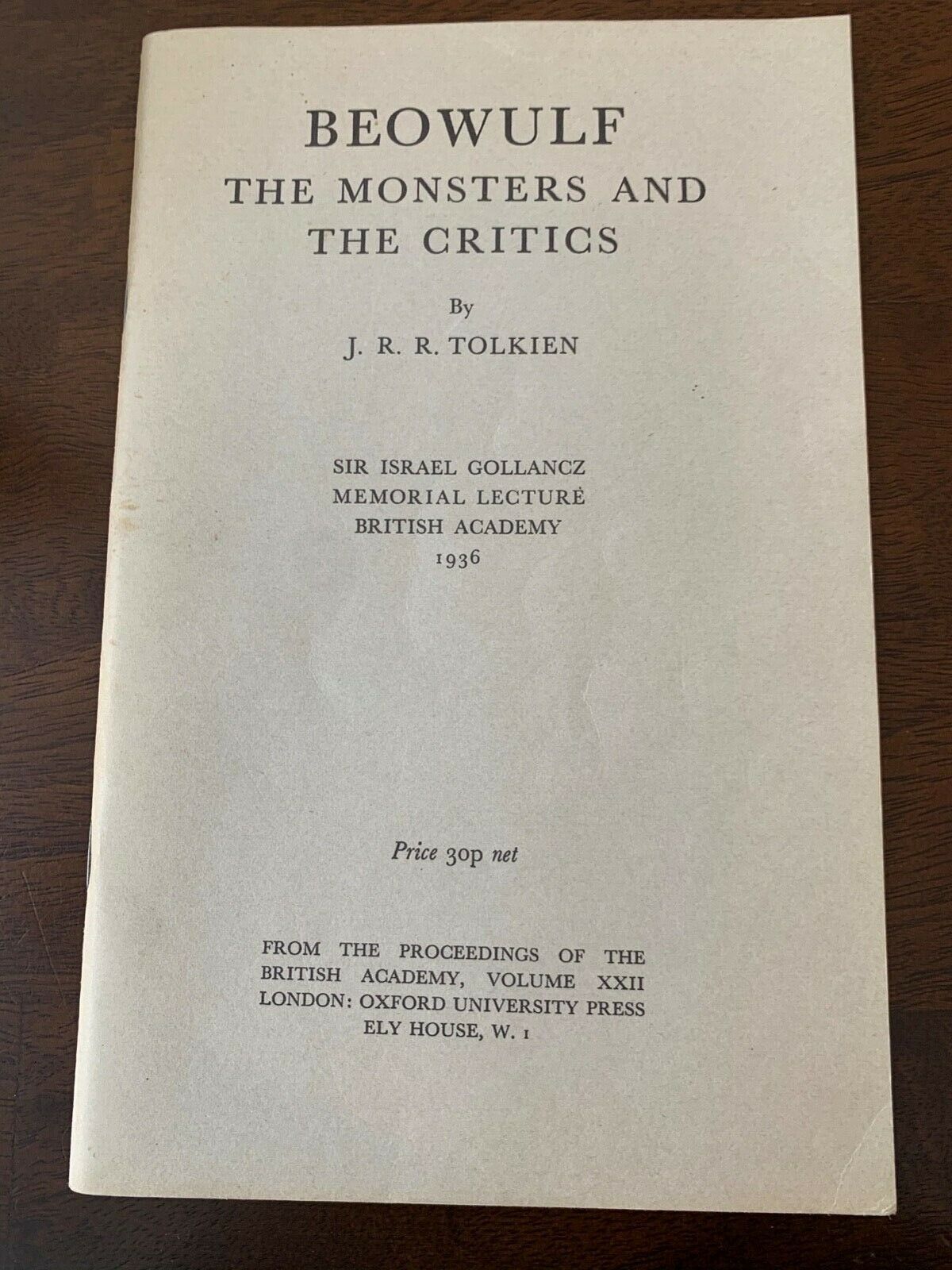 TCG - Beowulf The Monsters And The Critics Lecture J.R.R. Tolkien Good ...