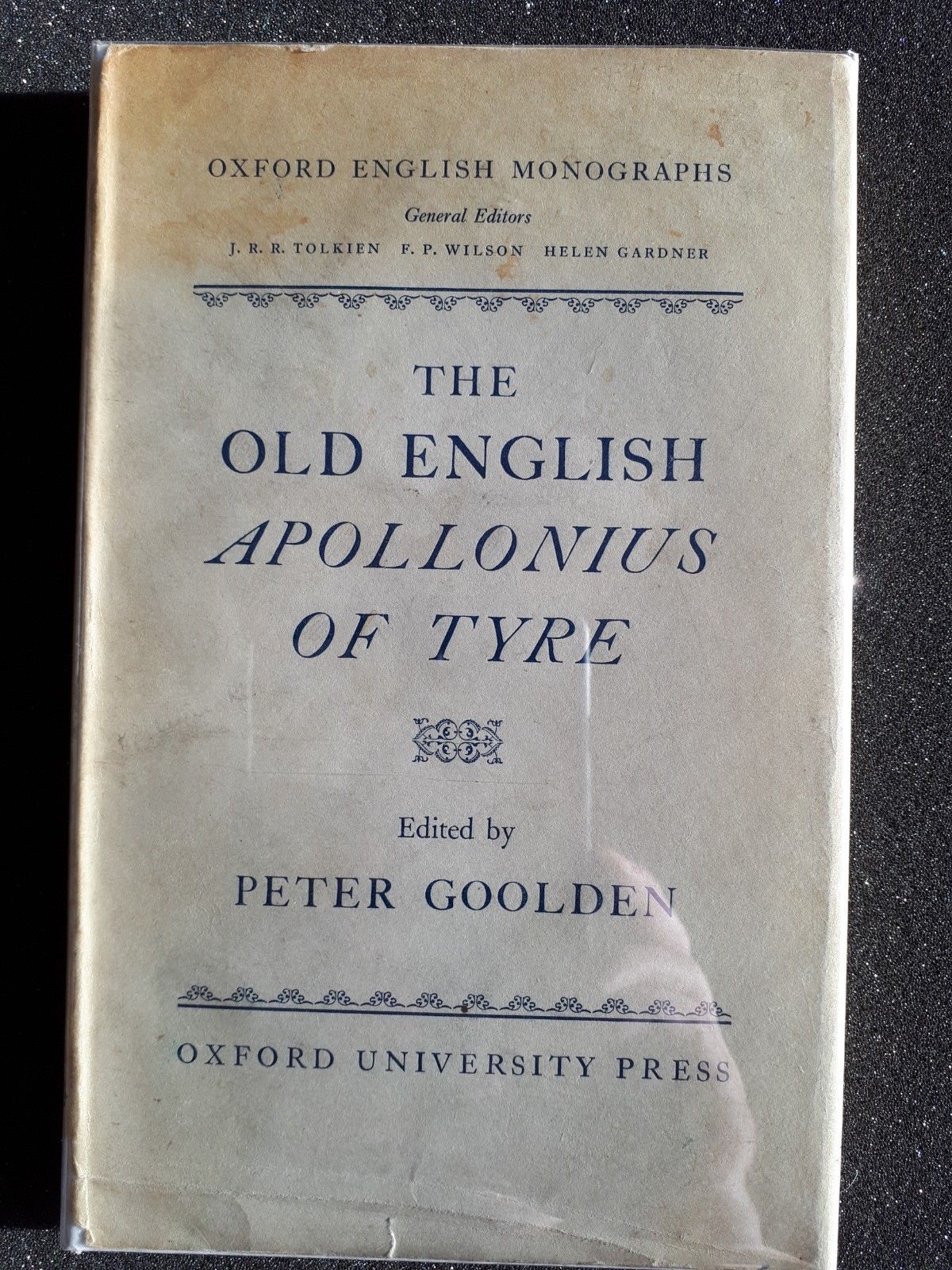 TCG - The OLD ENGLISH APOLLONIUS OF TYRE 1958 TOLKIEN 1st/1st with ...